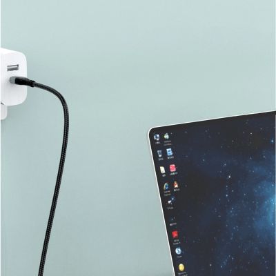 6. Dudao USB Type C - Lightning Kabel Schnellladung PD 20W 1m Schwarz (L7MaxL)