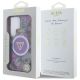 8. Guess Glitzerblumen-Dreieckknöpfe MagSafe-Hülle für Samsung Galaxy S25 Ultra – Lila