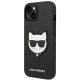 2. Karl Lagerfeld Saffiano Choupette Head Patch Case für iPhone 14 Plus – Schwarz