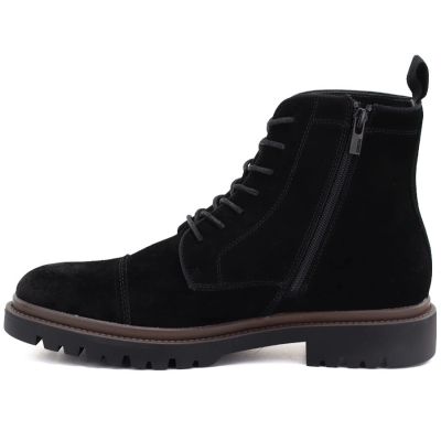 7. Herren-Ankle-Boots aus Leder, ungefüttert, Wildleder, schwarz, Big Star UU174221