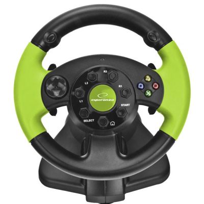 19. Esperanza EG104 Lenkrad (PC, Xbox 360; schwarz und grün)