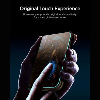 2. Spigen Glas.tR EZ Fit Pro HD AC Sichtschutzglas aus gehärtetem Glas für iPhone Duo