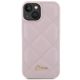 3. Guess Quilted Metal Logo-Hülle für iPhone 15 – Rosa