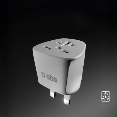 4. SBS UK Reiseadapter – Universal – Weiß