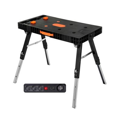 AWTOOLS 5-in-1 Faltbare Werkbank mit Stromleiste
