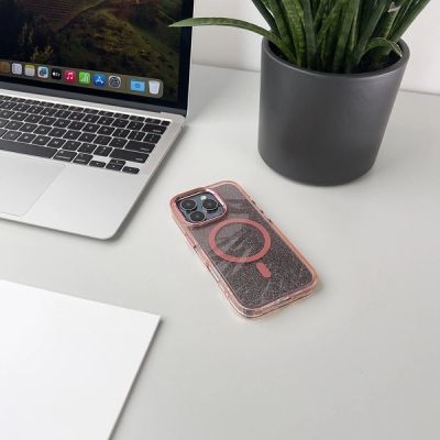 5. Glitter Case mit MagSafe für Samsung Galaxy A26 5G - Rosa