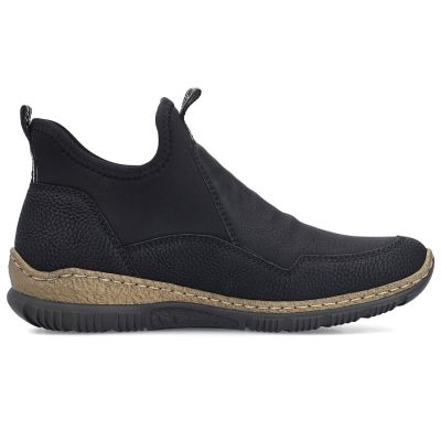 2. Schwarze, ungefütterte Damen-Ankle-Boots Rieker N3275-01