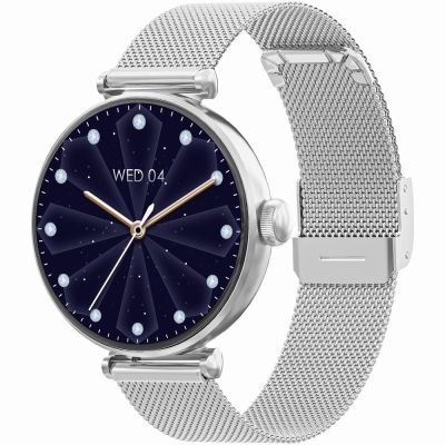 3. Smartwatch Gravity Silber Weiß 2 Armbänder GT26-8