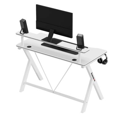8. Huzaro Hero 1.9 Weißer Gaming-Schreibtisch