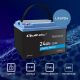 3. Qoltec LiFePO4 Lithium-Eisenphosphat-Akku | 12,8 V | 24 Ah | 307,2 Wh | BMS