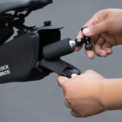 6. Rockbros CO₂-Pumpe, Ventilkopf aus Aluminiumlegierung, patronenfrei, Presta/Schrader-kompatibel – schwarz