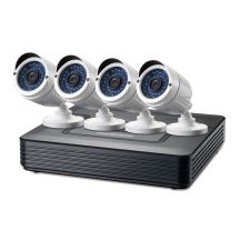 LevelOne CCTV 8-Kanal-Set 2MP/IP66/H.264/1x3,5"/IR-30m weiß
