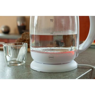 3. ELDOM GLASKABELLOSER WASSERKOCHER C420 KETTY 1850-2200W 1,7L NETTOFILTER BELEUCHTETER BEHÄLTER, HEIZPLATTE