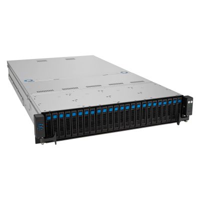18. Asus Rack-Plattform (2U) RS521A-E12-RS24U AMD Epyc 9005/9004 (16x NVMe/8x SATA HS, 2xM.2, 2x1Gbe, IPMI, 1+1 2000W)