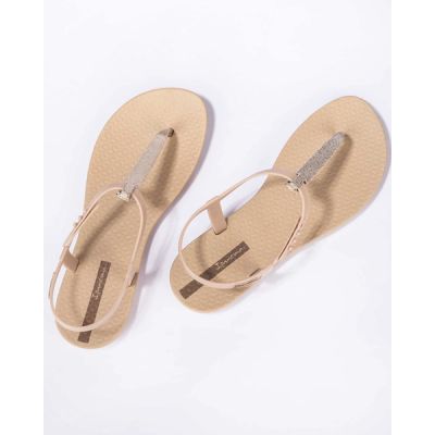 5. Ipanema Sandal Class Damen Flip-Flop Sandalen, Hellbeige mit Gold