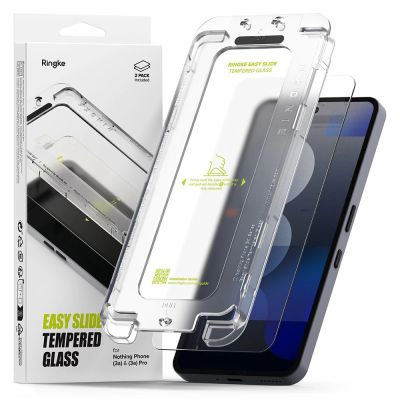Ringke Easy Slide Panzerglas 2er-Pack für Nothing Phone 3A / 3A Pro - Klar