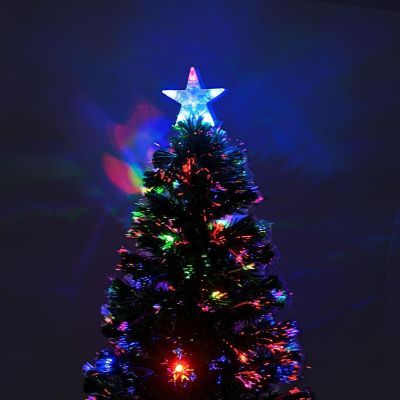 17. Dekorativer Weihnachtsbaum aus Glasfaser, mehrfarbig, 90 cm