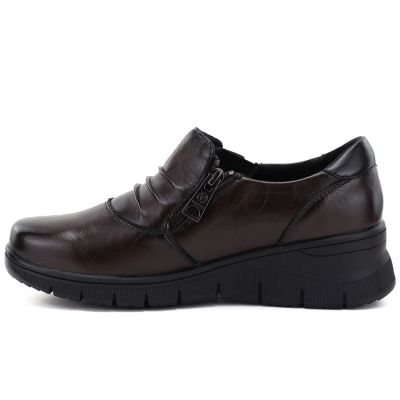 7. Damen-Keilschuhe aus braunem Leder, Vinceza 133118