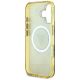 7. Guess IML Metal Glitter 4G Circle Triangle MagSafe Case für iPhone 16 - Braun