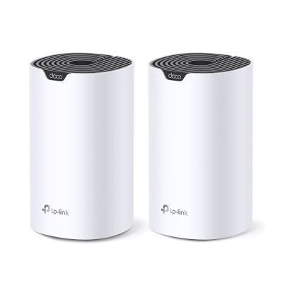 2. TP-LINK | AC1900 WLAN-System für das ganze Haus | Deco S7 (2er-Pack) | 802.11ac | 10/100/1000 Mbit/s | Ethernet-LAN-Anschlüsse (RJ-45): 1 | Mesh-Unterstützung: Ja | MU-MIMO: Ja | Kein mobiles Breitband | Antennentyp: Intern