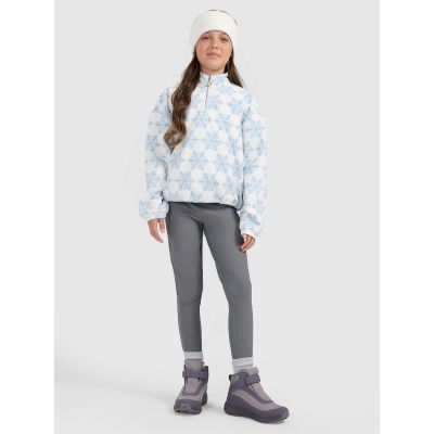 3. 4F Warmer Oversize-Fleece mit Aufdruck für Mädchen 4F 4FJRAW25TFLEF440-90A
