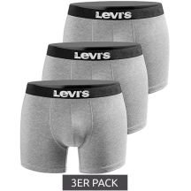 Levi's Herren-Boxershorts, 3er-Pack, graue Baumwoll-Boxershorts