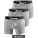Levi's Herren-Boxershorts, 3er-Pack, graue Baumwoll-Boxershorts
