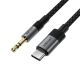 2. Acefast J11 USB-C auf 3,5-mm-Miniklinkenkabel 1 m – Schwarz