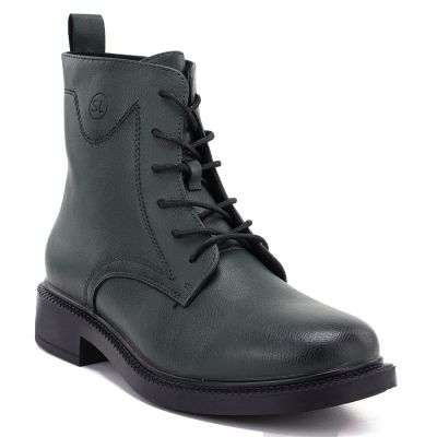 Damen-Ankle-Boots aus Leder, grün, Sergio Leone 25172-S