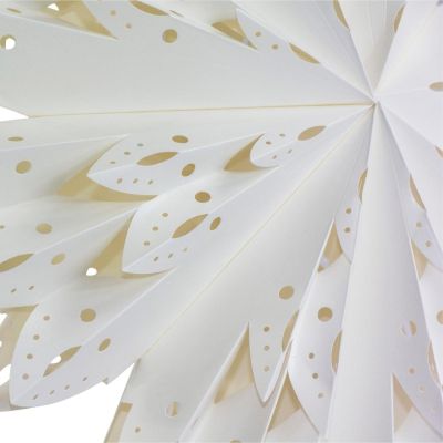 4. Dekoratives Sternen-Schneeflocken-Hängepapier, 50 cm, weiß