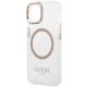 6. Guess Metal Outline MagSafe Case für iPhone 15 Plus / 14 Plus - Gold