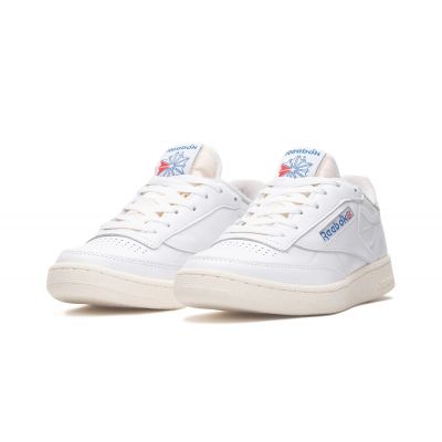 2. Herren-Sportschuhe Reebok Club C 85 Vintage Cloud White Chalk – weiße Ledersneaker (100007875)