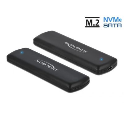 2. DeLOCK Externes USB-Typ-C-Gehäuse für M.2 NVMe PCIe- oder SATA-SSDs – werkzeuglos