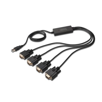 4. DIGITUS DA-70159 Adapter (USB M - 4x RS-232 M; 1,5 m; schwarz)
