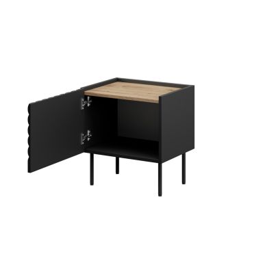 ONDA Nachttisch, 2-teilig, 50 x 40 x 54 cm, schwarz
