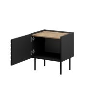 ONDA Nachttisch, 2-teilig, 50 x 40 x 54 cm, schwarz
