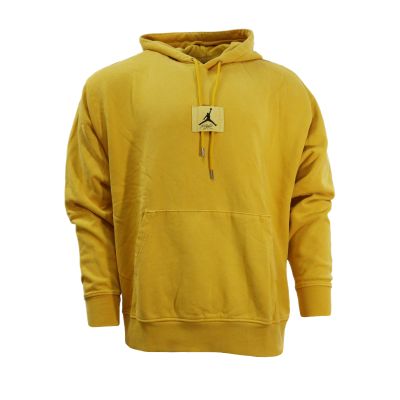 Air Jordan Essentials Statement Fleece Washed Pullover Hoodie Yellow Ocher - FB7290-752
