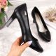 Schwarze Pumps mit Blockabsatz W Sergio Leone