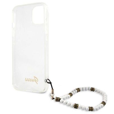 7. Guess GUHCP13SKPSWH iPhone 13 mini 5.4" Transparente Hardcase White Pearl