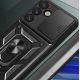 4. Hybrid Armor Camshield-Hülle mit Kameraabdeckung und Metallring für Samsung Galaxy S25 – Schwarz