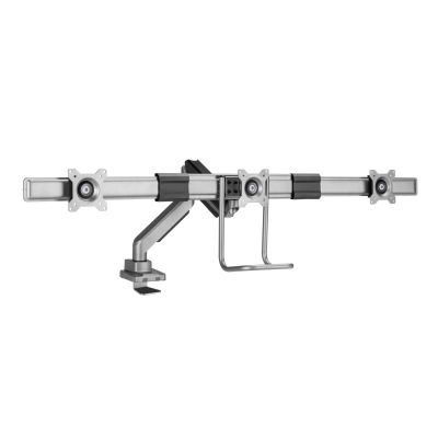 4. Zubehör: Tischhalterung 17"-27"/3TFT 360 Gasfeder 6kg Massivsilber Einzelhandel