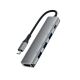 4. Acefast J16 USB-Hub USB-C 5-in-1 HDMI 4K 60Hz PD90W Dockingstation – Grau