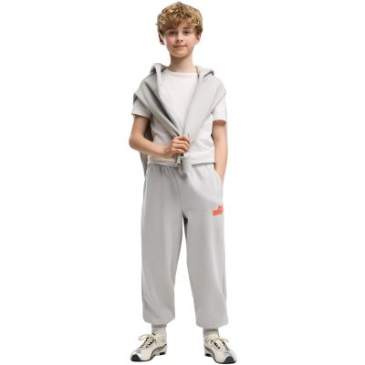 5. Puma ESS Logo Lab Relaxed Kinderhose grau 694675 63