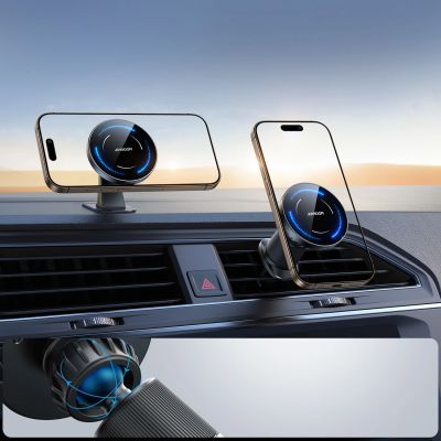 6. Joyroom JR-ZS502 MagSafe-kompatible Autohalterung mit kabellosem Ladegerät für Lüftungsschlitze/Armaturenbrett – Schwarz
