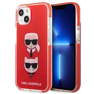 Karl Lagerfeld Karl&Choupette Head Case für iPhone 13 mini - Rot