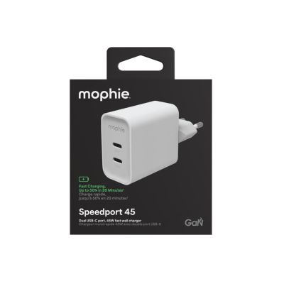 7. mophie Speedport 45 Universal White AC Schnellladung intern