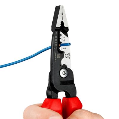 5. Knipex 13 72 200 ME Abisolierzange Schwarz, Blau, Rot, Edelstahl