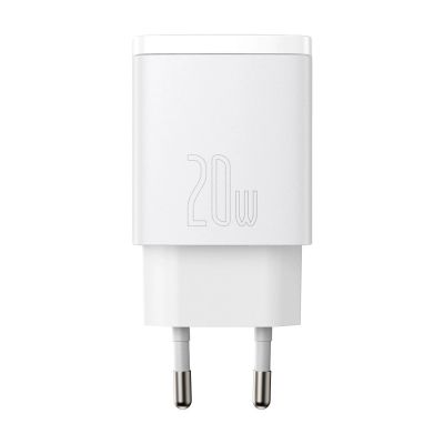 2. Baseus Compact Schnellladegerät USB / USB Type C 20W 3A Power Delivery Quick Charge 3.0 weiß (CCXJ-B02)