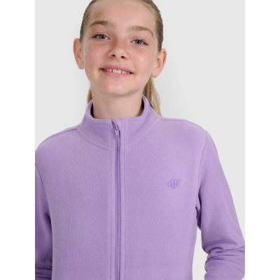 5. Mädchen-Slim-Fleecejacke mit Stehkragen 4F 4FJRAW25TFLEF434-51S