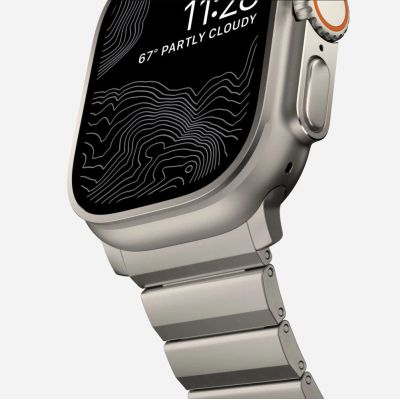 5. Tech-Protect SteelBand-Armband für Apple Watch 4 / 5 / 6 / 7 / 8 / 9 / SE / Ultra 1 / 2 (42/44/45/49 mm) – Titan
